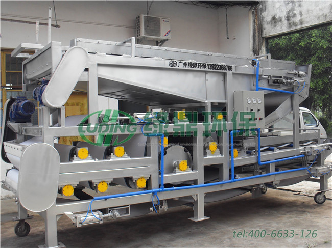 一體化帶式壓濾機處理廣州食品廠污泥脫水案例 1